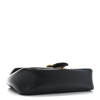 Gucci Calfskin Matelasse Small GG Marmont Shoulder Bag Black 4 of 10