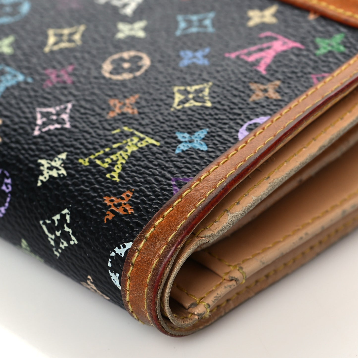 Monogram Multicolor French Purse Wallet Black