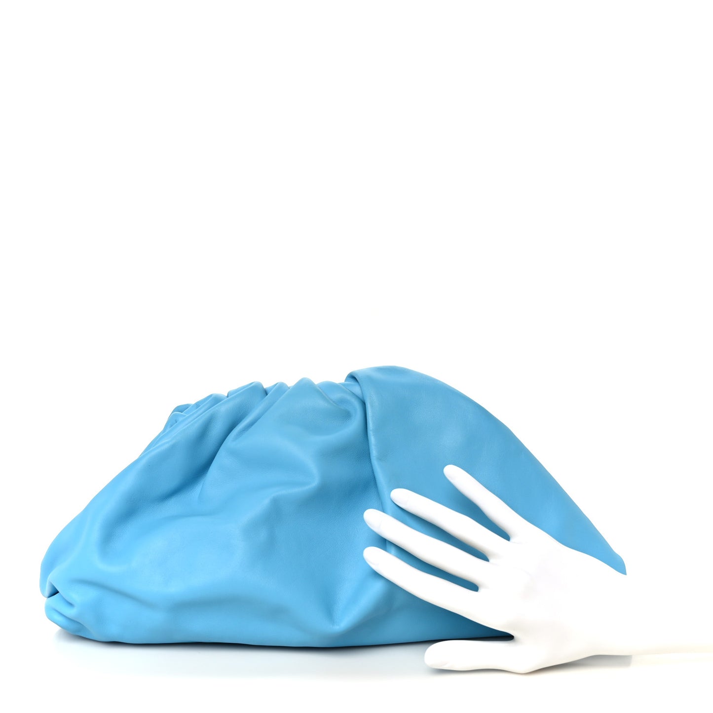 Smooth Butter Calf The Pouch Oversized Clutch Sky Blue