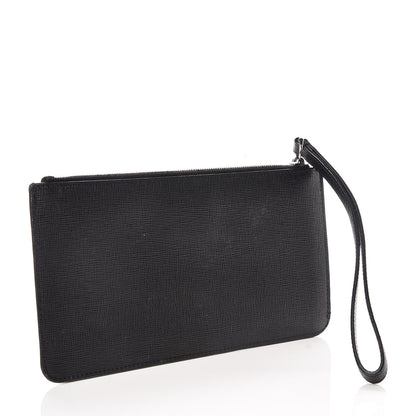 Fendi Vitello Elite Mink Fur Studded Karlito Zip Pouch Black 4 of 8