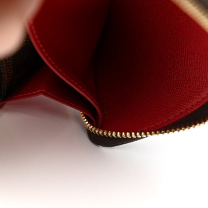 Louis Vuitton Damier Ebene Clemence Wallet Cherry 7 of 8