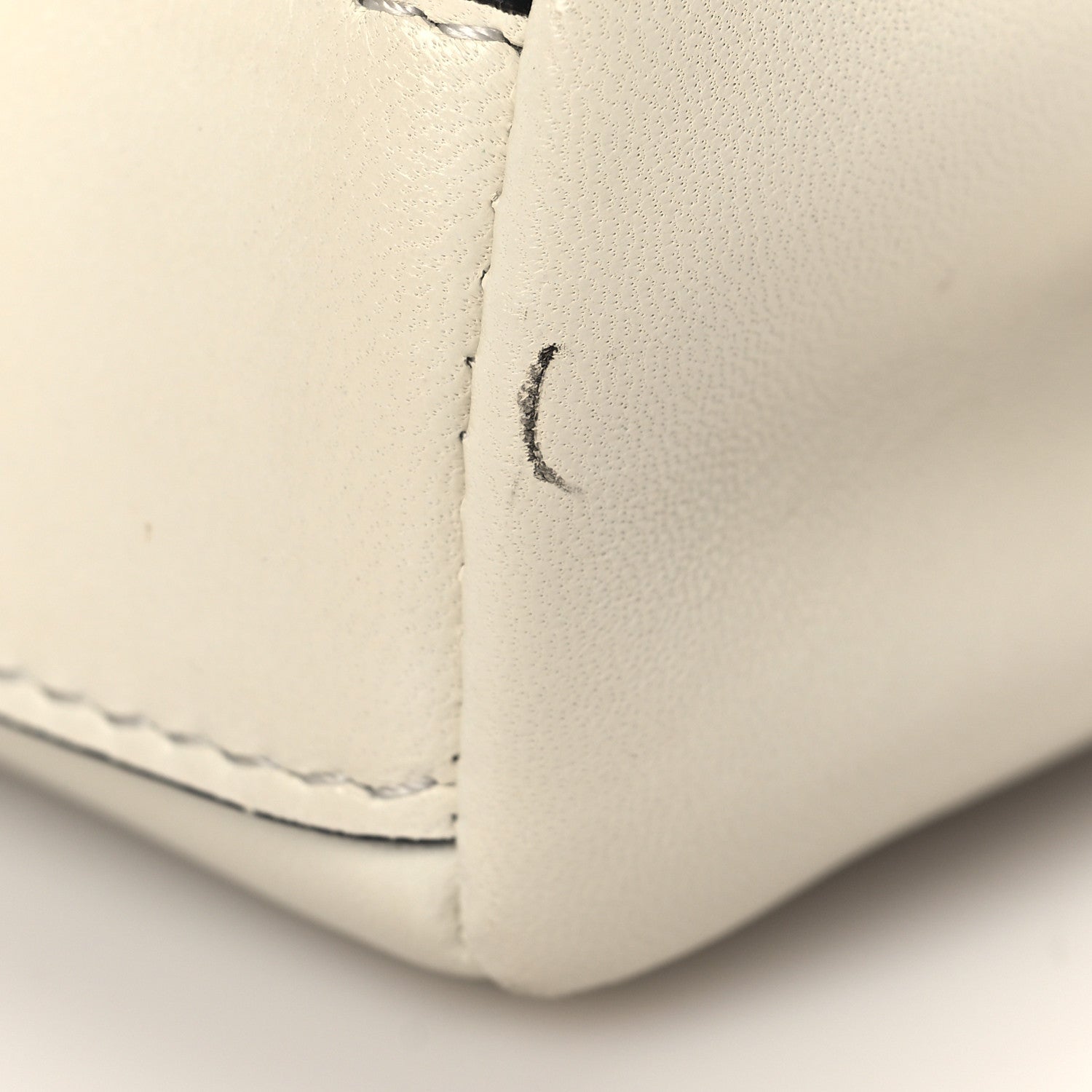 Fendi Shiny Nappa Micro Peekaboo Iconic Satchel White 10 of 11