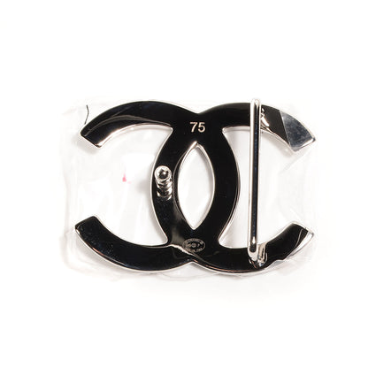 Chanel Reversible Leather CC Logo Belt 75 White Black 4 of 6