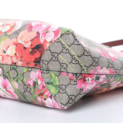 Gucci GG Supreme Monogram Blooms Medium Reversible Tote Beige Multicolor Dry Rose 10 of 12