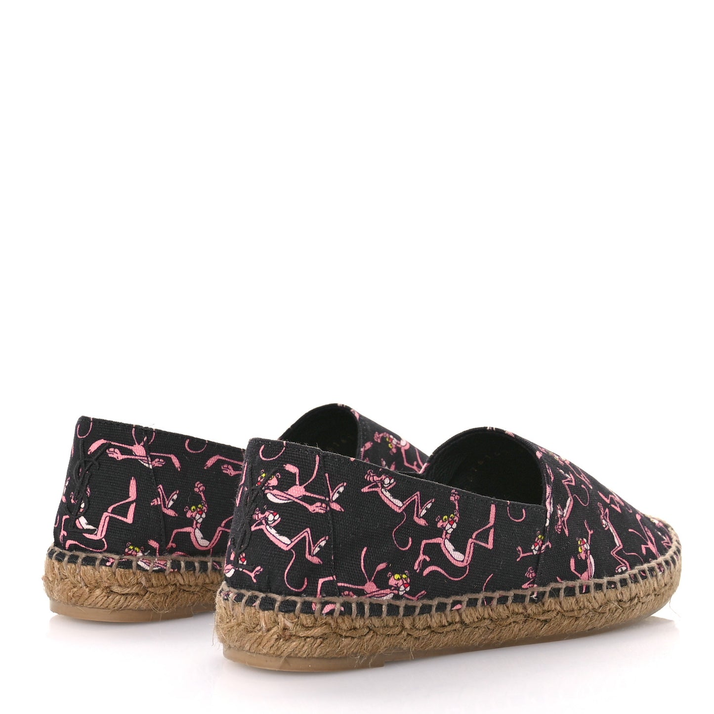 Canvas Pink Panther Espadrilles 37 Black Multicolor