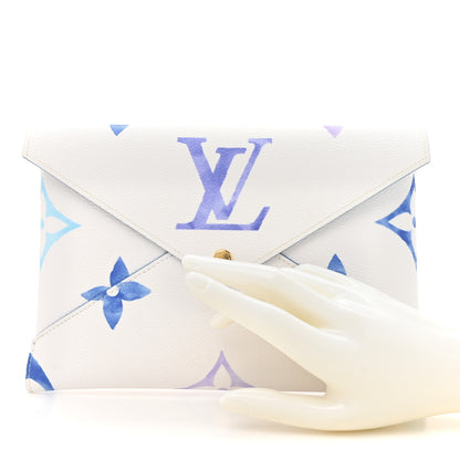 Louis Vuitton Monogram Giant By The Pool Kirigami Pochette Set Blue Rose Beige 2 of 9
