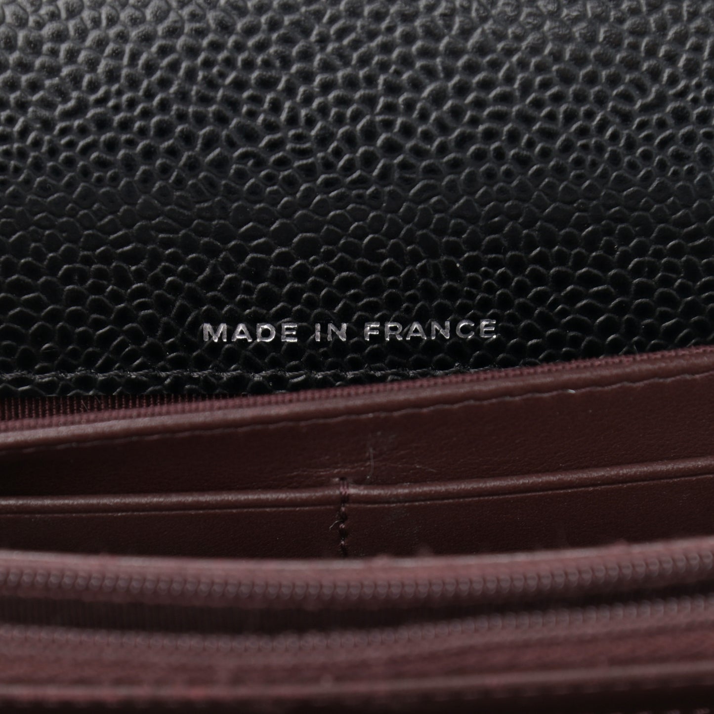 Caviar Quilted Large Gusset Flap Wallet Black