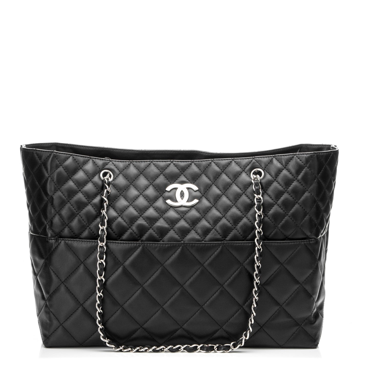 Chanel Calfskin Quilted Large In The Business Tote Black 1 of 7