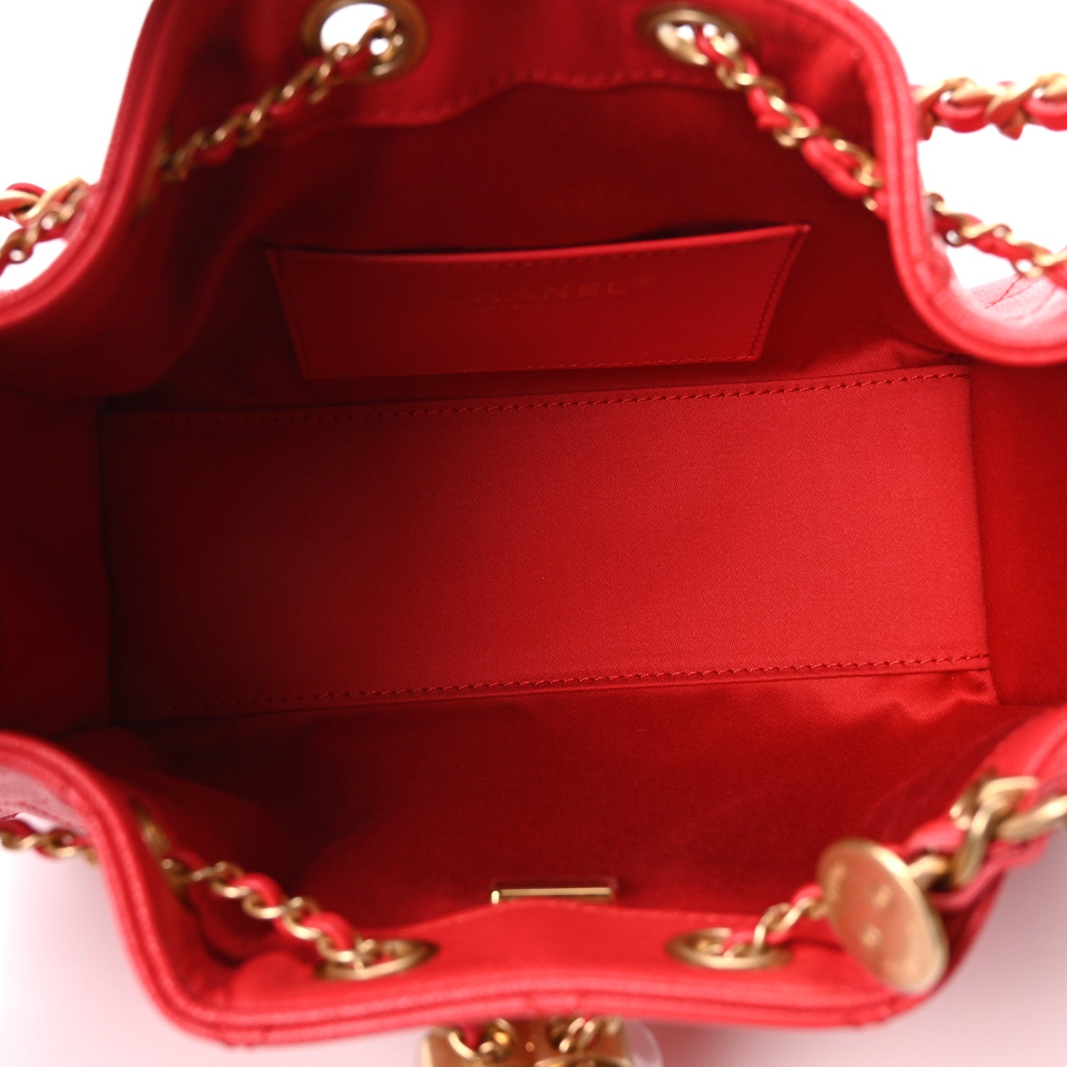 Chanel Caviar Quilted Mini Chanel 25 Handbag Dark Red 5 of 11
