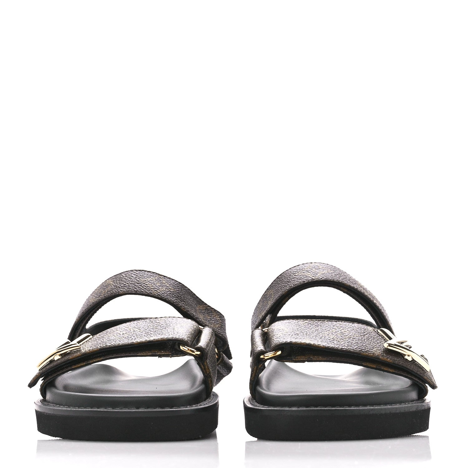 Louis Vuitton Monogram LV Sunset Comfort Flat Sandals 38 Cacao Brown 2 of 8