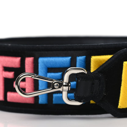 Fendi Satin FF Strap You Black Multicolor 2 of 7