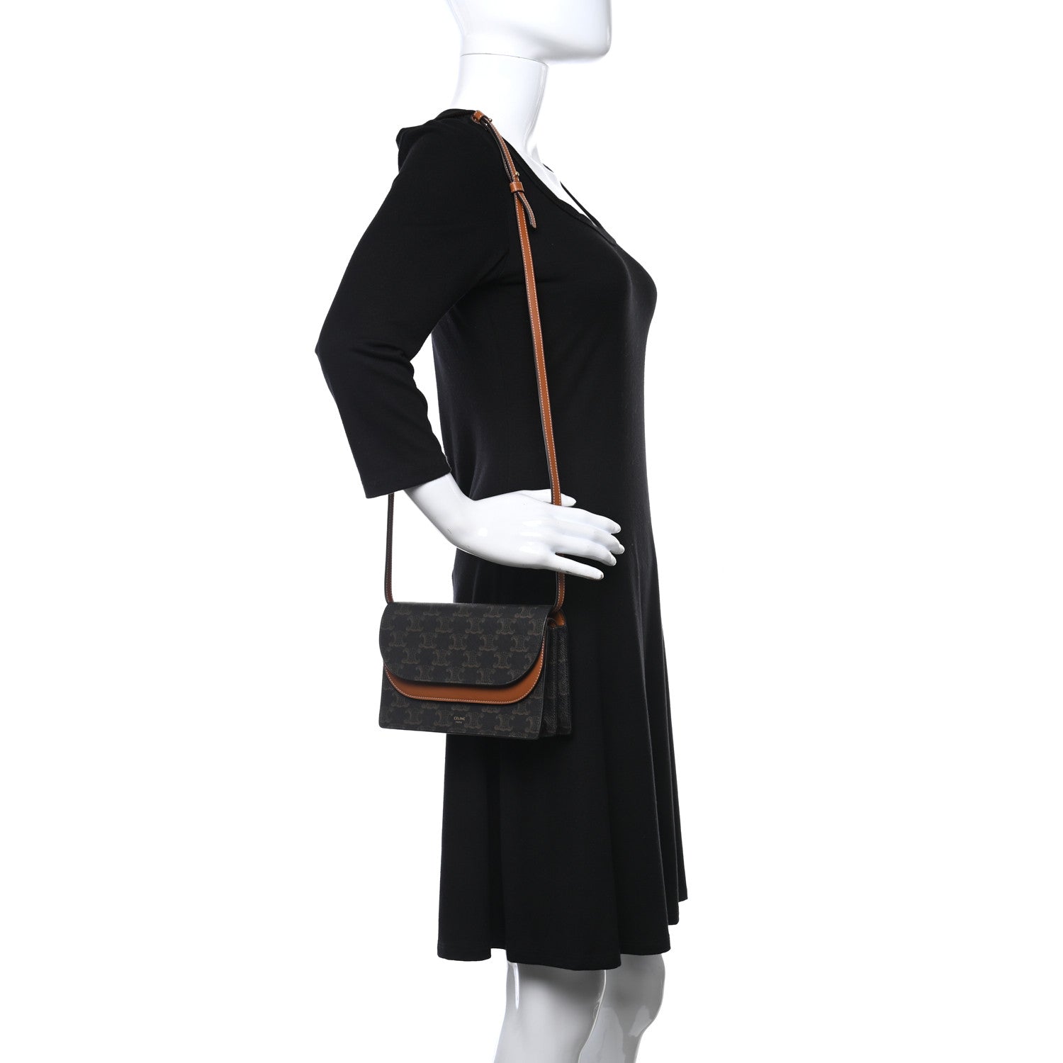 Celine Wallet On Strap In Triomphe Canvas Celine Medium Strap