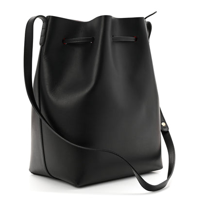 Mansur Gavriel Vegetable Tanned Calfskin Bucket Bag Black Flamma 4 of 11