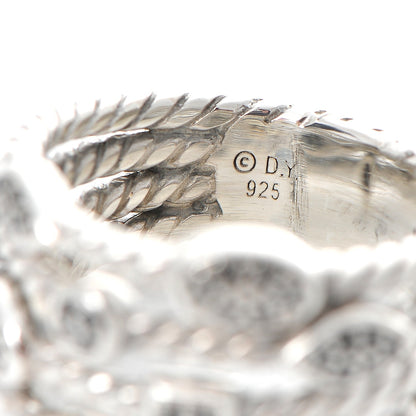 David Yurman Sterling Silver Black Diamond Confetti 4 Row Ring 55.5 7.5 5 of 5