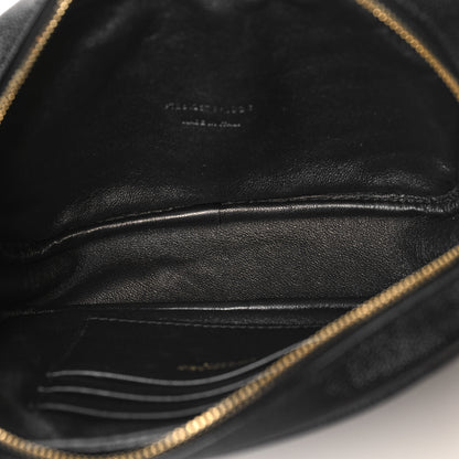 Saint Laurent Grain De Poudre Matelasse Monogram Mini Lou Camera Bag Black 5 of 11