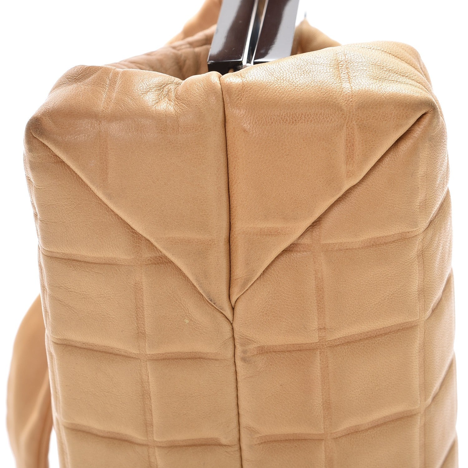 Chanel Lambskin Chocolate Bar Quilted Frame Bag Beige Black 15 of 15
