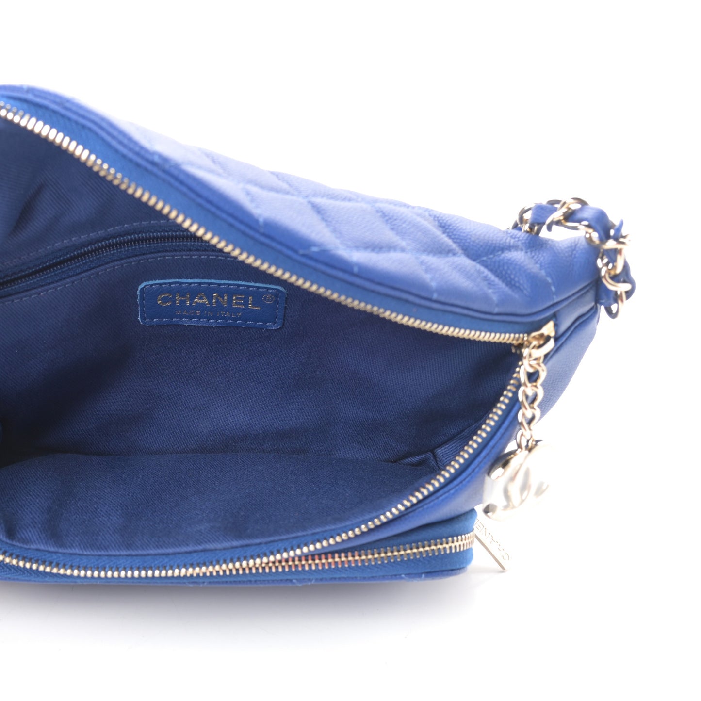 Caviar Quilted Business Affinity Waist Belt Bag Dark Blue