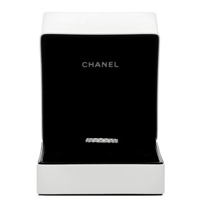Chanel 18K White Gold Diamond Mini Coco Crush Ring 56 7.5 5 of 5