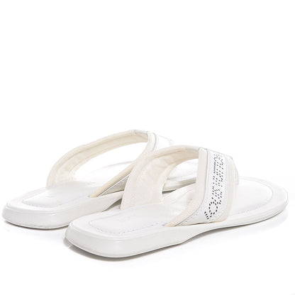 Louis Vuitton Mens Perforated Logo Thong Sandal 7 White 4 of 7