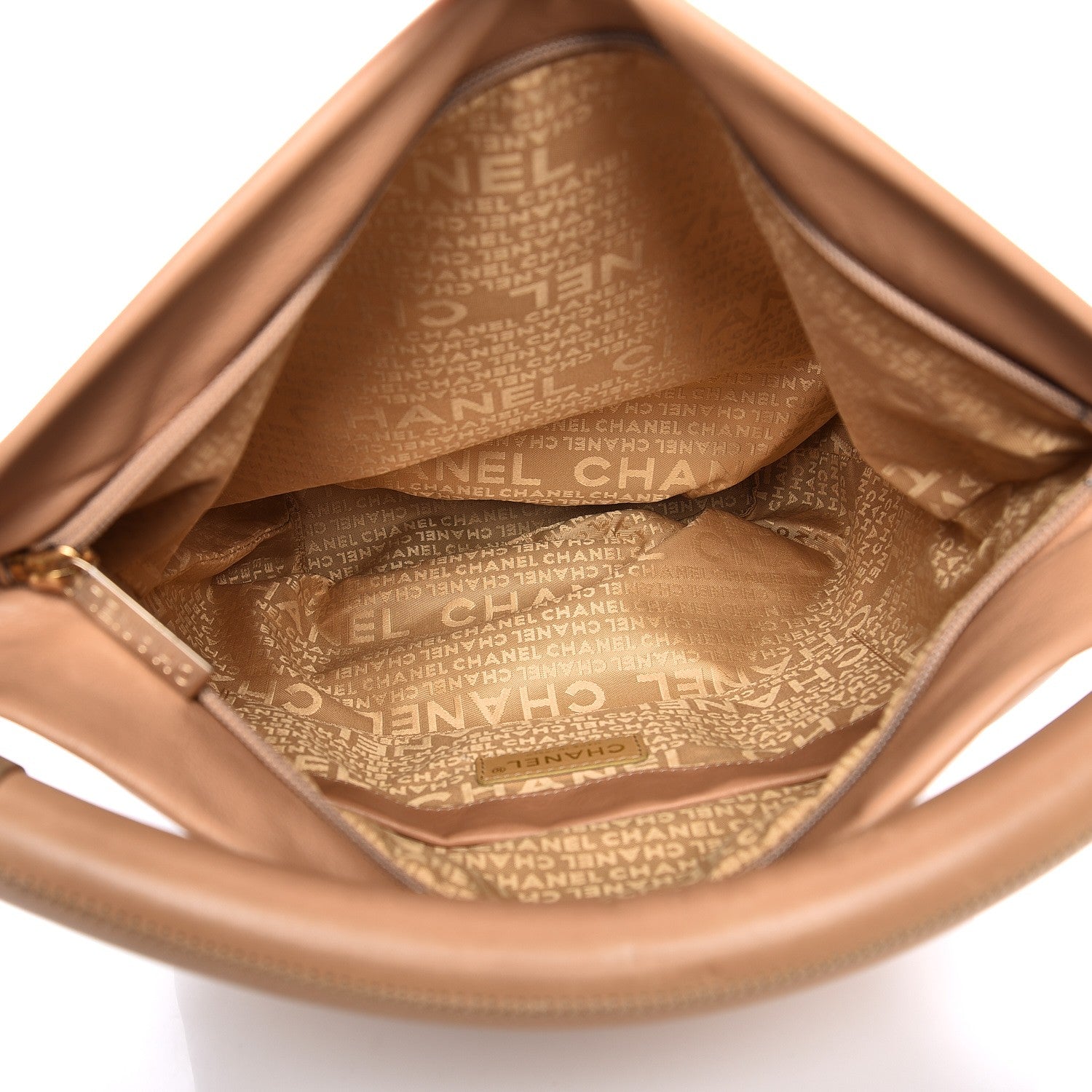 Chanel Calfskin CC Bucket Bag Beige 5 of 12