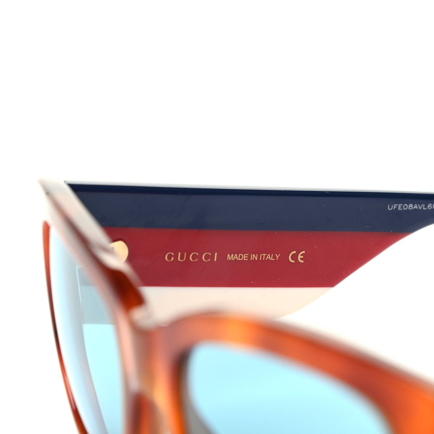 Acetate Web Oversized Frame Rectangle Sunglasses GG0276S Havana