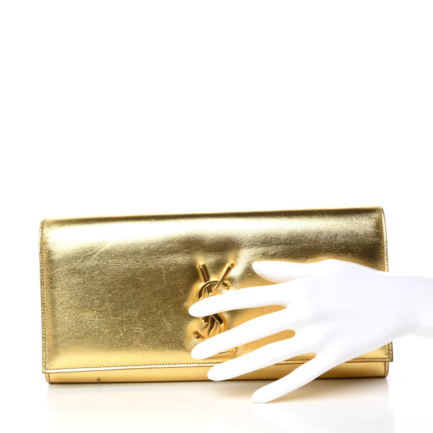 Metallic Calfskin Monogram Cassandre Clutch Ciad