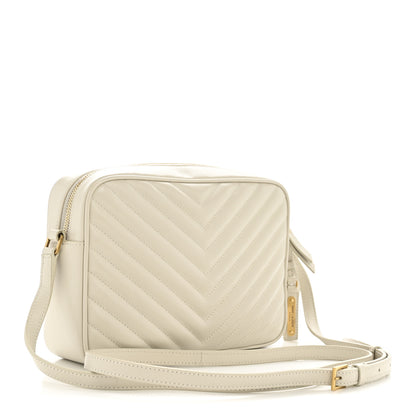 Saint Laurent Calfskin Matelasse Monogram Lou Camera Bag Crema Soft 3 of 12