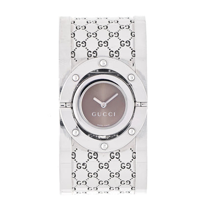 Gucci Stainless Steel 33mm Twirl Quartz Watch Brown 1 of 4