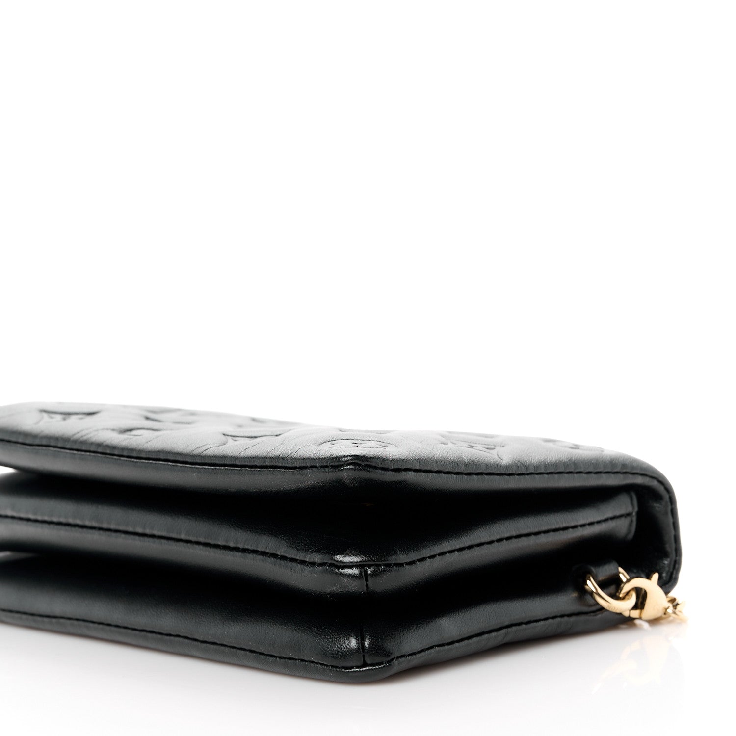 Louis Vuitton Lambskin Embossed Monogram Pochette Coussin Black 10 of 10