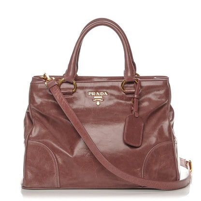 Prada Vitello Shine Top Handle Bag Antico 1 of 9