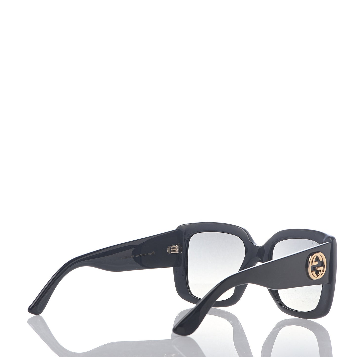 Acetate Square Frame Sunglasses GG0141S Black