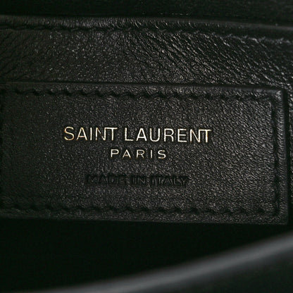 Saint Laurent Grain de Poudre Mini Classic Monogram Cassandra Top Handle Vintage White 6 of 12