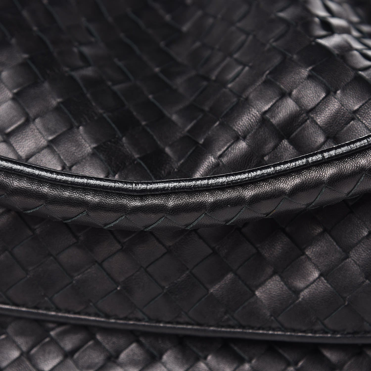 Bottega Veneta Nappa Intrecciato Flap Shoulder Bag Black 14 of 14