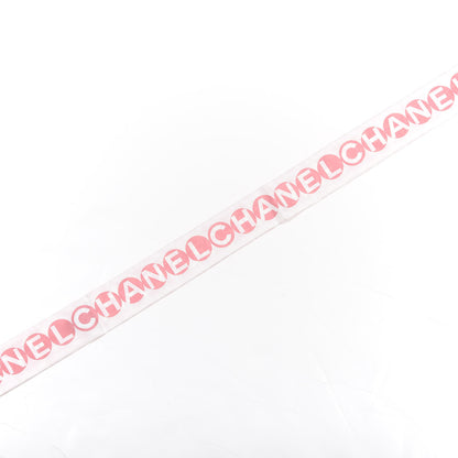 Chanel Silk CC Slim Bandeau Scarf Pink Grey 3 of 4