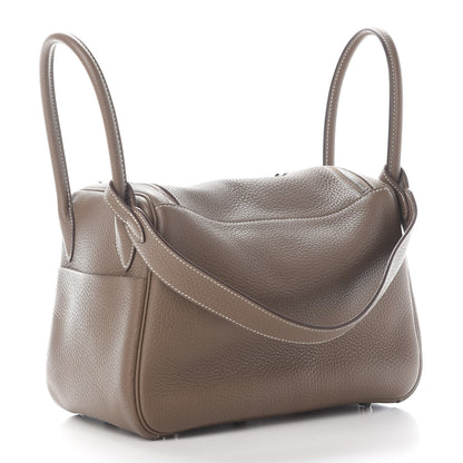 Hermes Taurillon Clemence Lindy 26 Etoupe 3 of 9