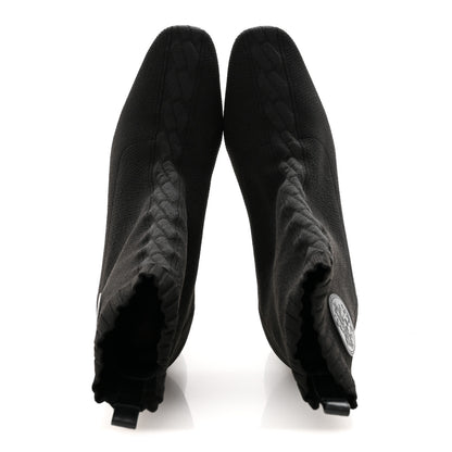 Hermes Knit Calfskin Volver 60 Ankle Boots 40 Black 2 of 8