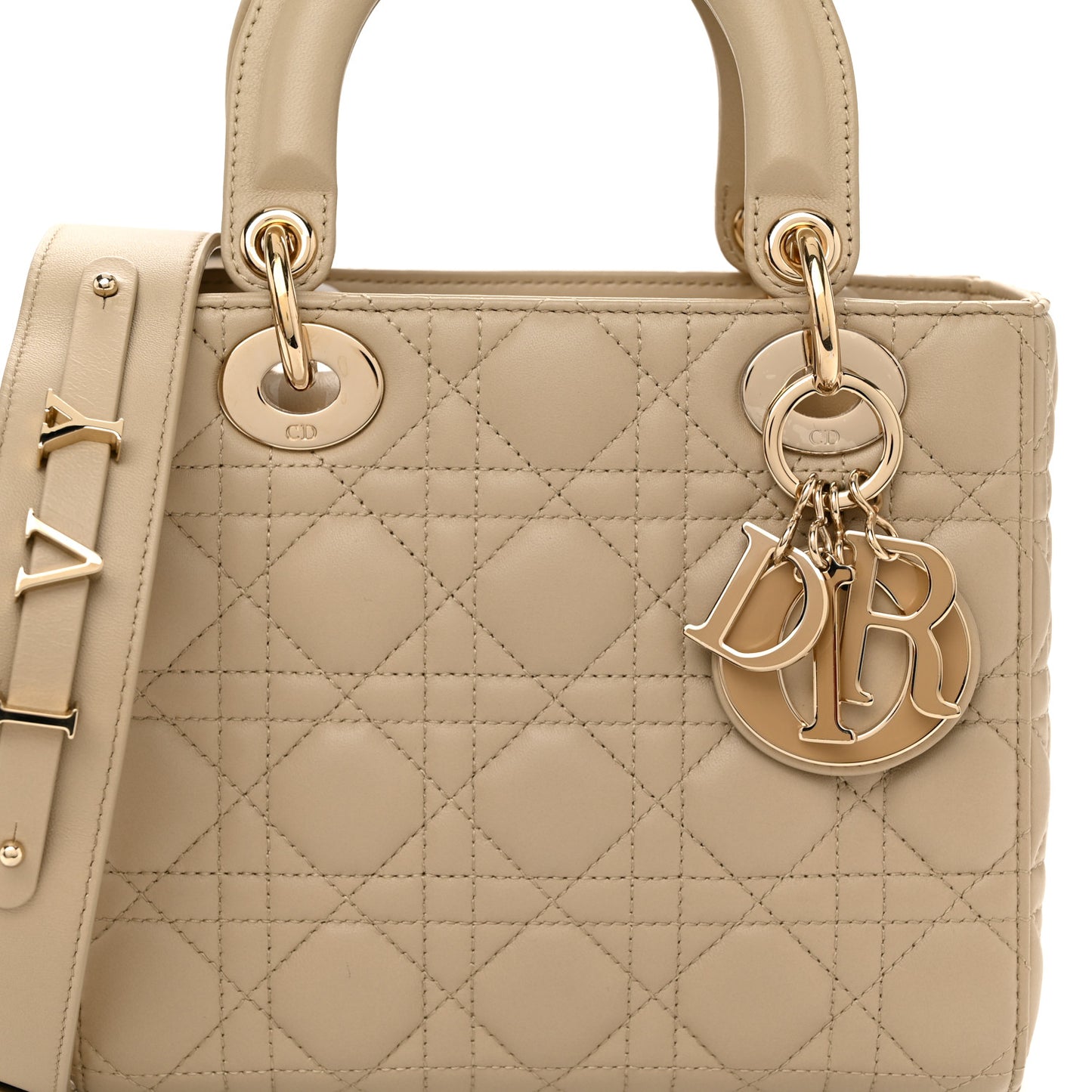 Lambskin Cannage Small My ABCDior Lady Dior Beige