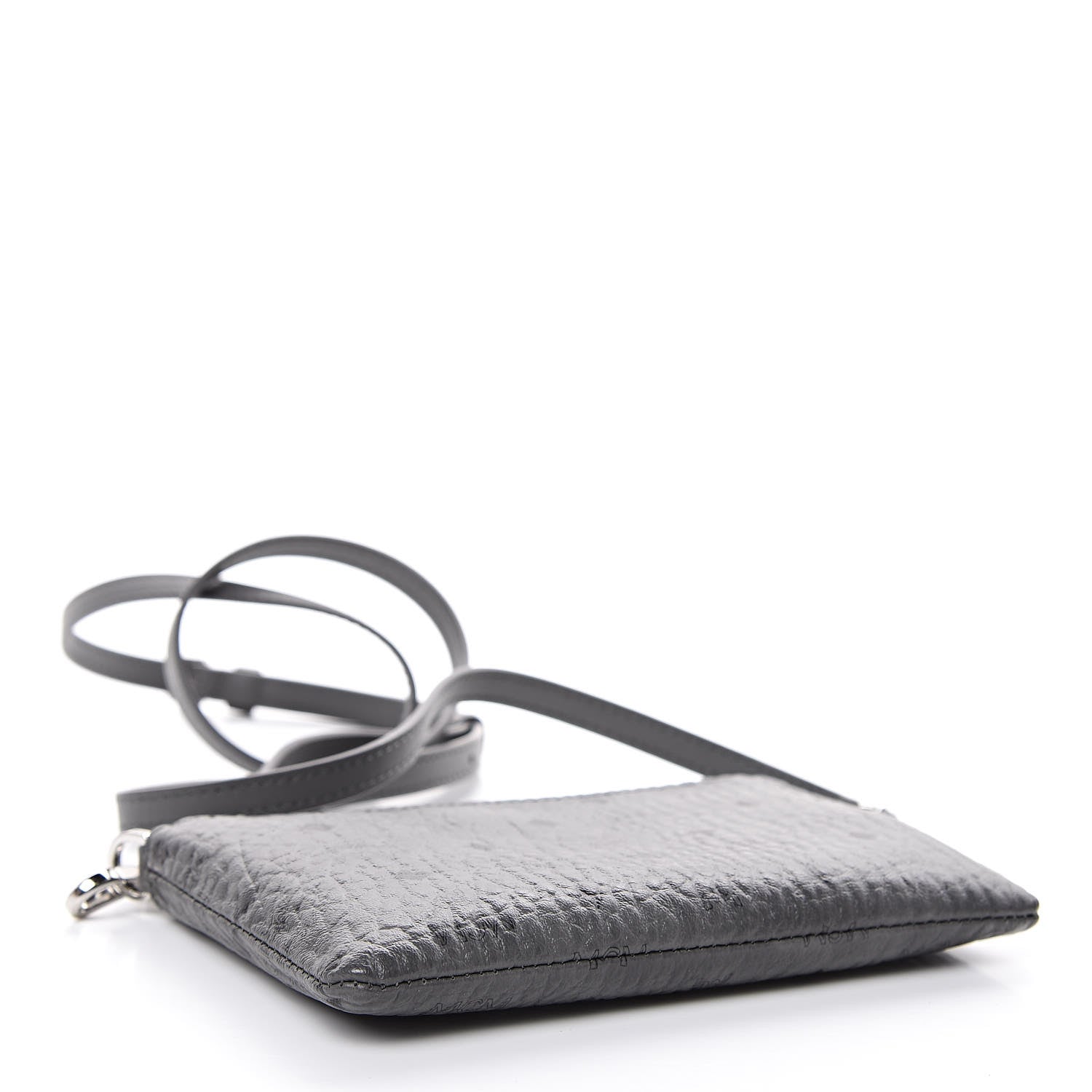 MCM Visetos Crossbody Tech Pouch Grey 4 of 10