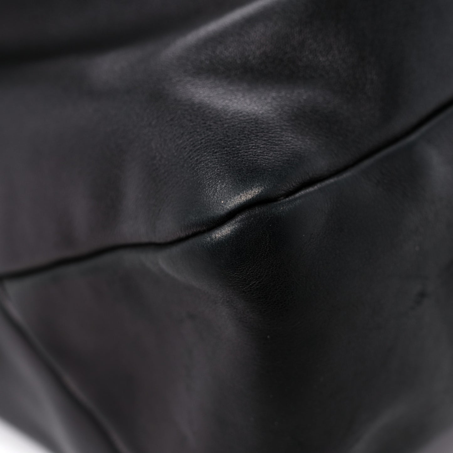 Calfskin Large Horsebit Chain Hobo Black
