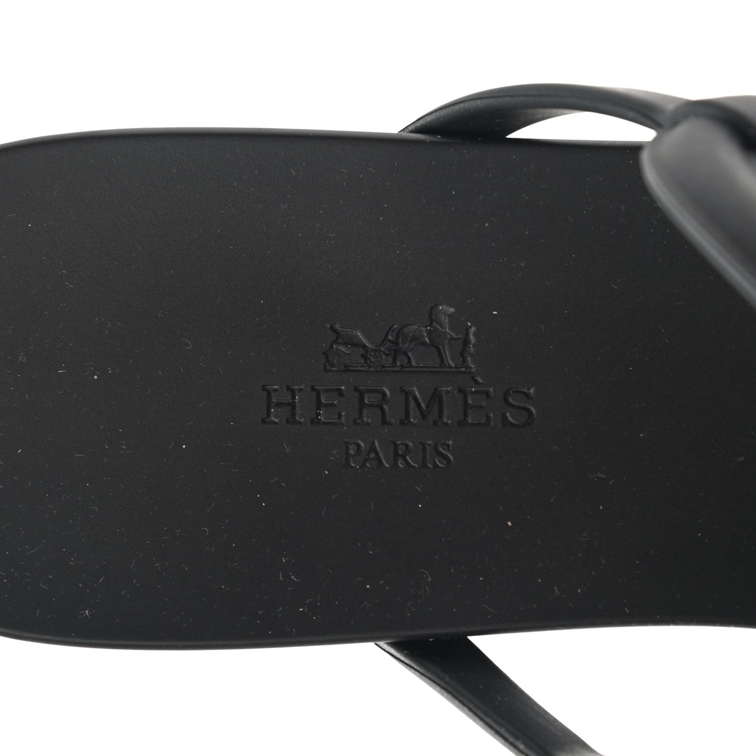 Hermes Rubber Womens Egerie Sandals 40 Black 7 of 9