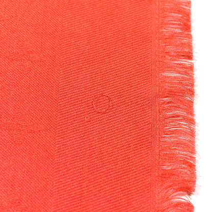 Louis Vuitton Silk Wool Monogram Sunrise Shawl Corail 6 of 8