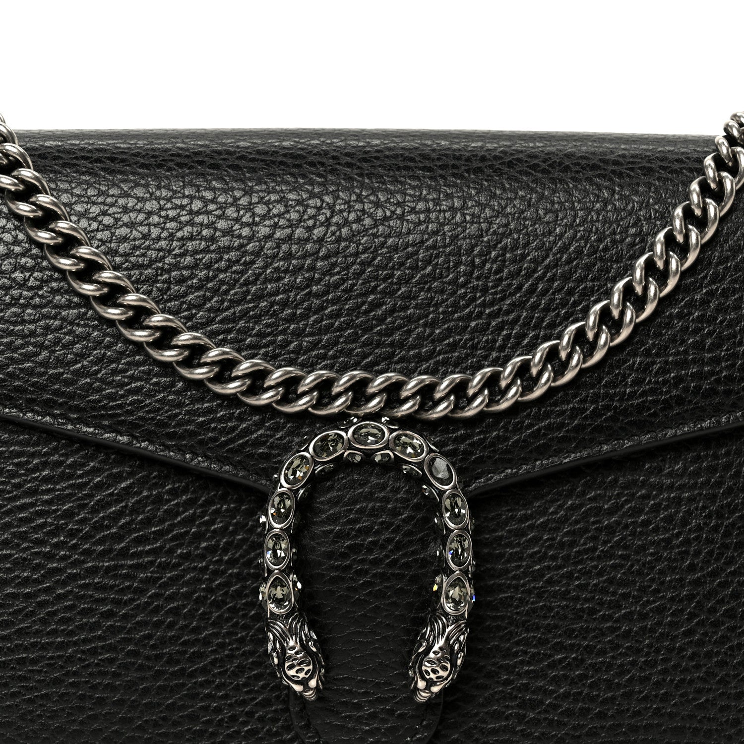 Gucci Calfskin Mini Dionysus Chain Wallet Black 8 of 10