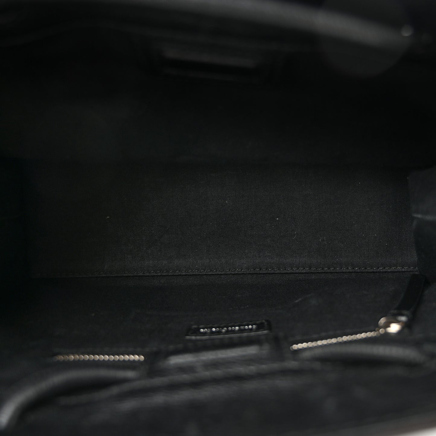Calfskin Logo Shopping S Tote Black White