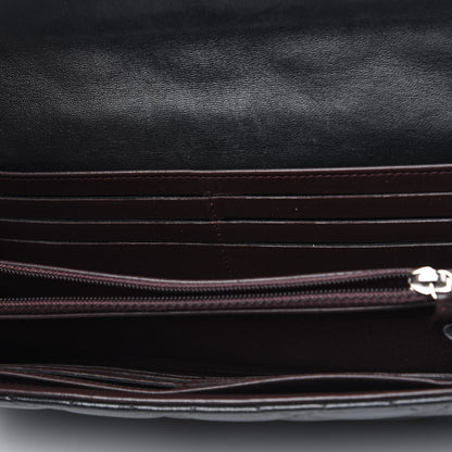 Chanel Lambskin Quilted Long Flap Wallet Black 9 of 21