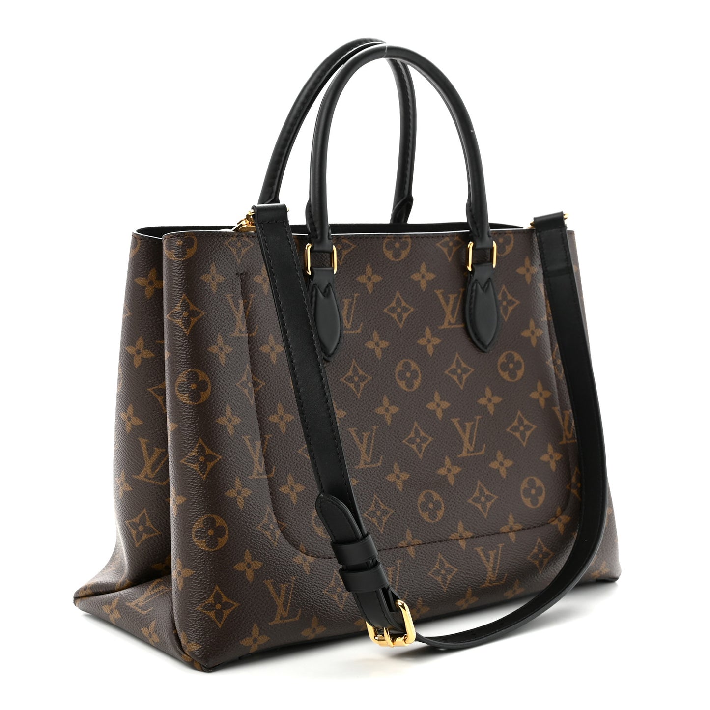 Monogram Flower Tote Black