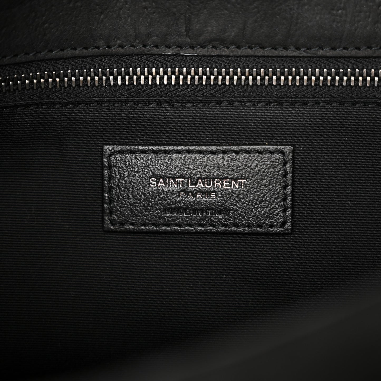 Nubuck Crocodile Embossed Monogram Medium Niki Chain Satchel Black