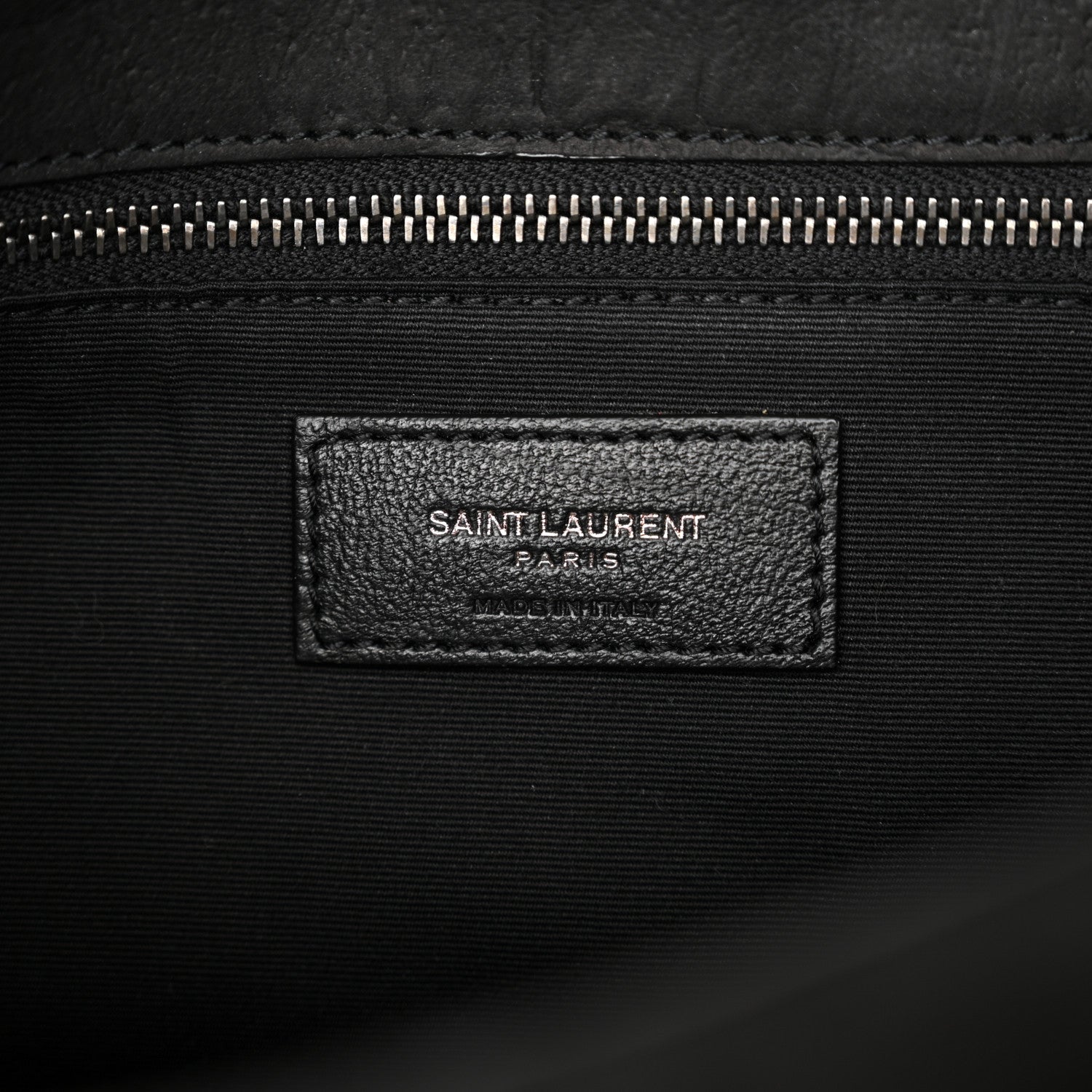 Saint Laurent Nubuck Crocodile Embossed Monogram Medium Niki Chain Satchel Black 6 of 10