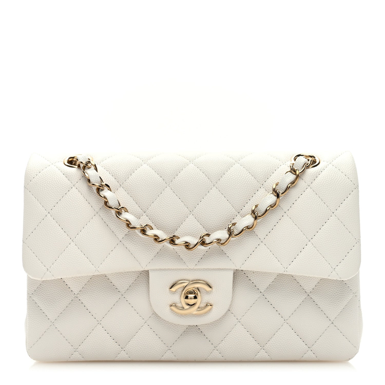 Chanel Caviar Quilted Small Double Flap White 1 of 9
