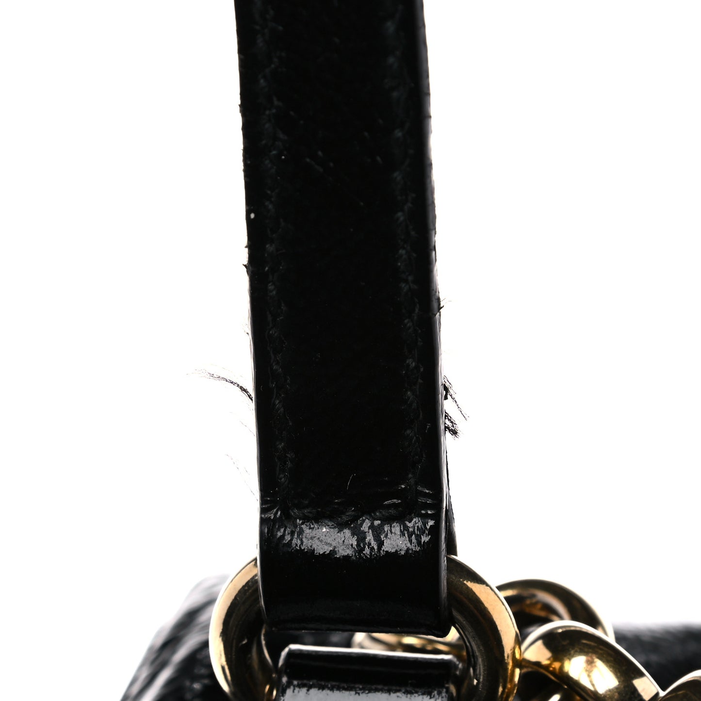 Soft Patent Small Soho Disco Bag Black