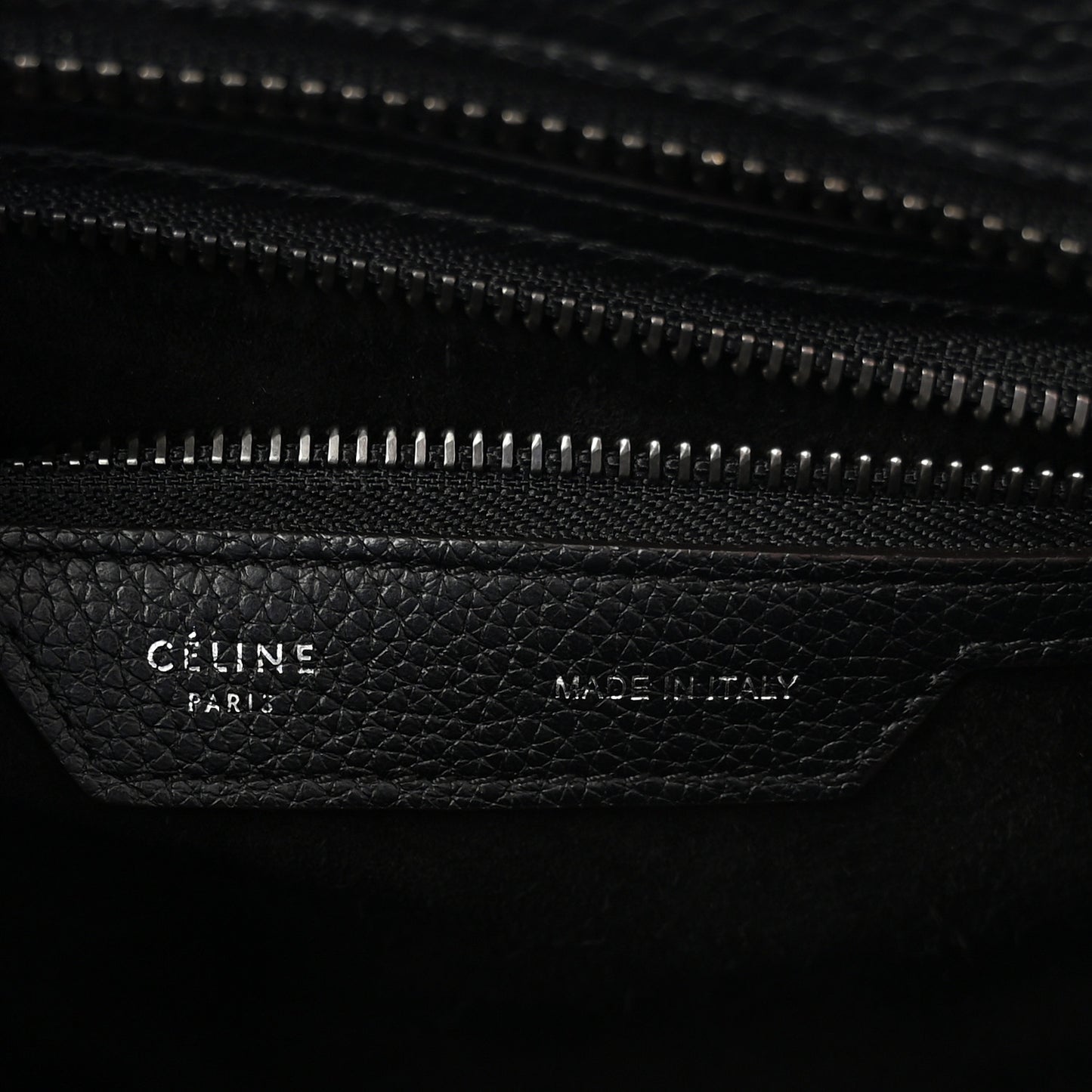 Drummed Calfskin Micro Luggage Black